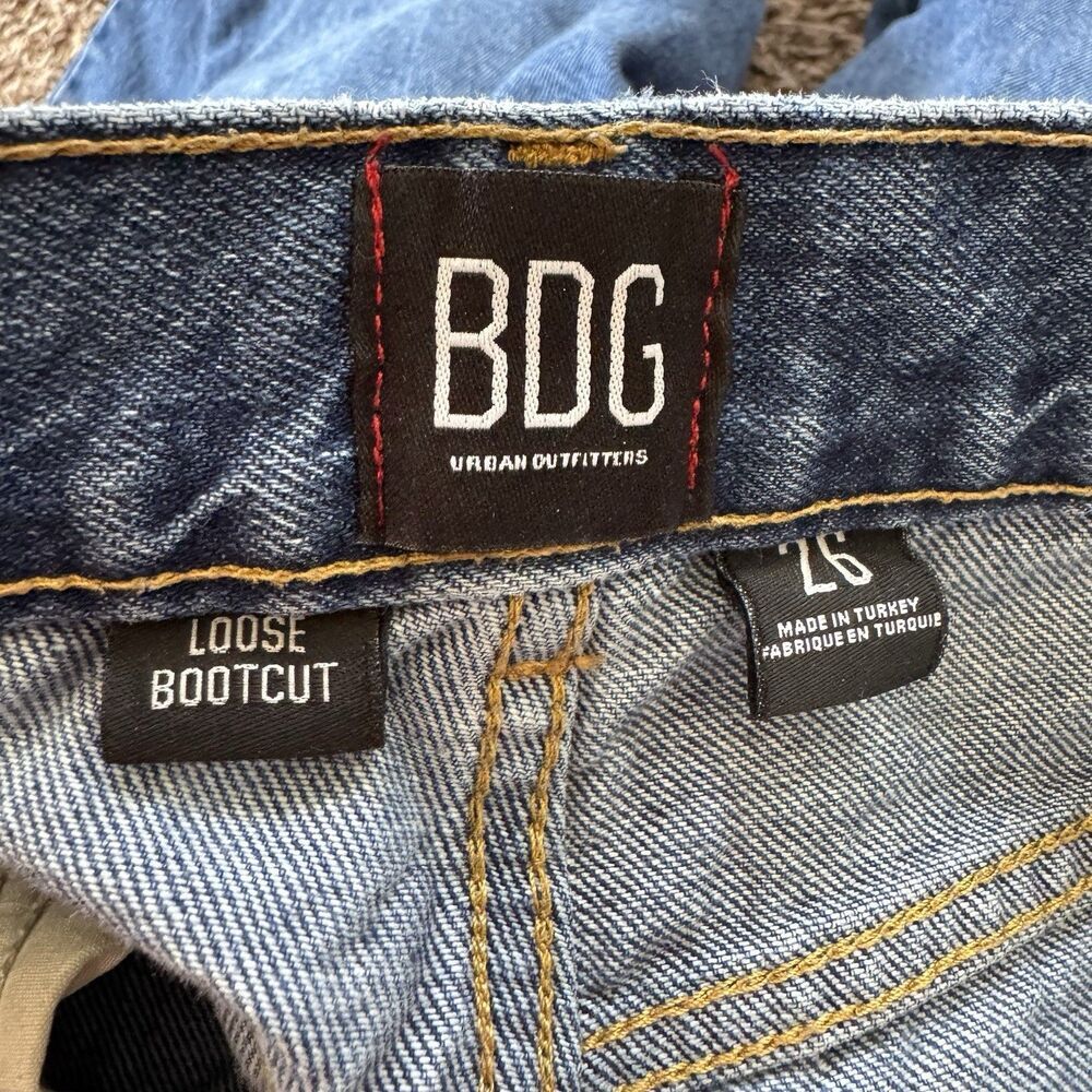 BDG Urban Outfitters Loose Bootcut Jeans Women 26 (30x30) Blue Denim Y2K Baggy - Picture 4 of 10